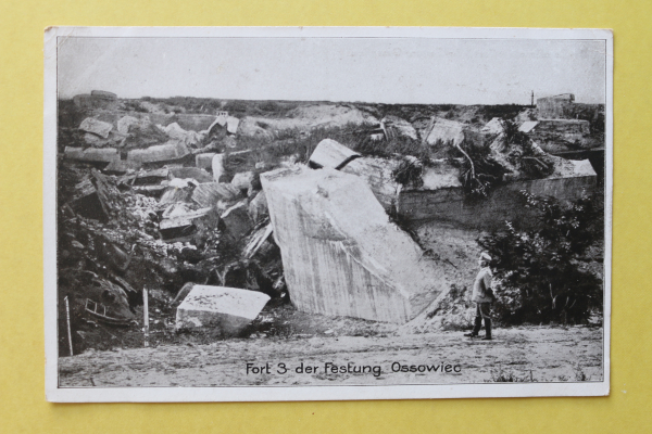 Postcard PC Ossowiec Osowiec-Twierdza 1915 destroyed fortress 3 Poland Polska